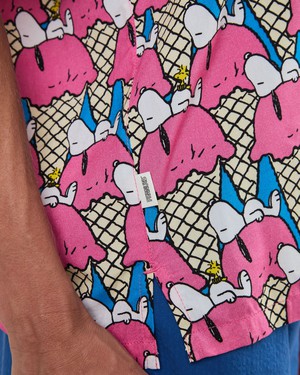 Peanuts Gelato Aloha Blouse Blue from Brava Fabrics