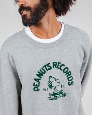 Peanuts Records Sweatshirt Grey from Brava Fabrics