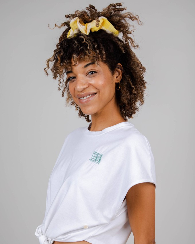 Guapa Knotted Oversized T-Shirt White from Brava Fabrics