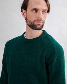 Wool Sweater Raglan Green via Brava Fabrics