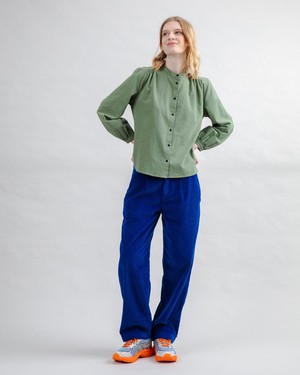 Mini Check Blouse Olive from Brava Fabrics