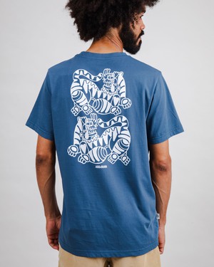 Asis Percales Tigris Regular T-Shirt Blue from Brava Fabrics
