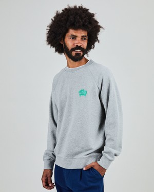 Asis Percales Crocodylus Sweatshirt Grey Melange from Brava Fabrics