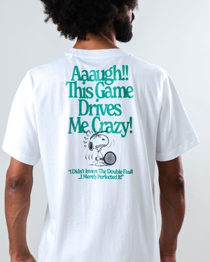 Peanuts Tennis Double Fault Snoopy T-shirt White from Brava Fabrics