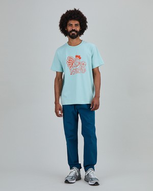 Asis Percales Kikiriki Oversize T-Shirt blue from Brava Fabrics