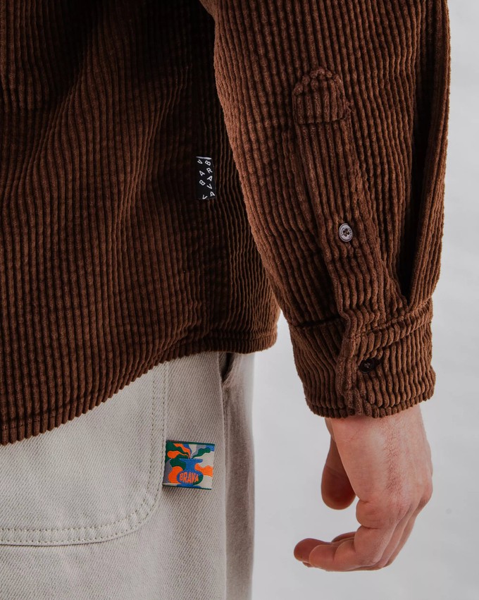 Corduroy Overshirt Chocolate from Brava Fabrics