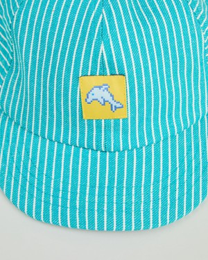Denim Stripes Pixel Dolphin cap from Brava Fabrics