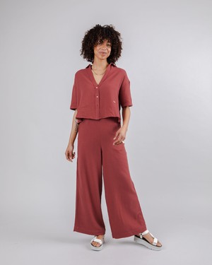 Bubble Wide Leg Pant Chilli from Brava Fabrics