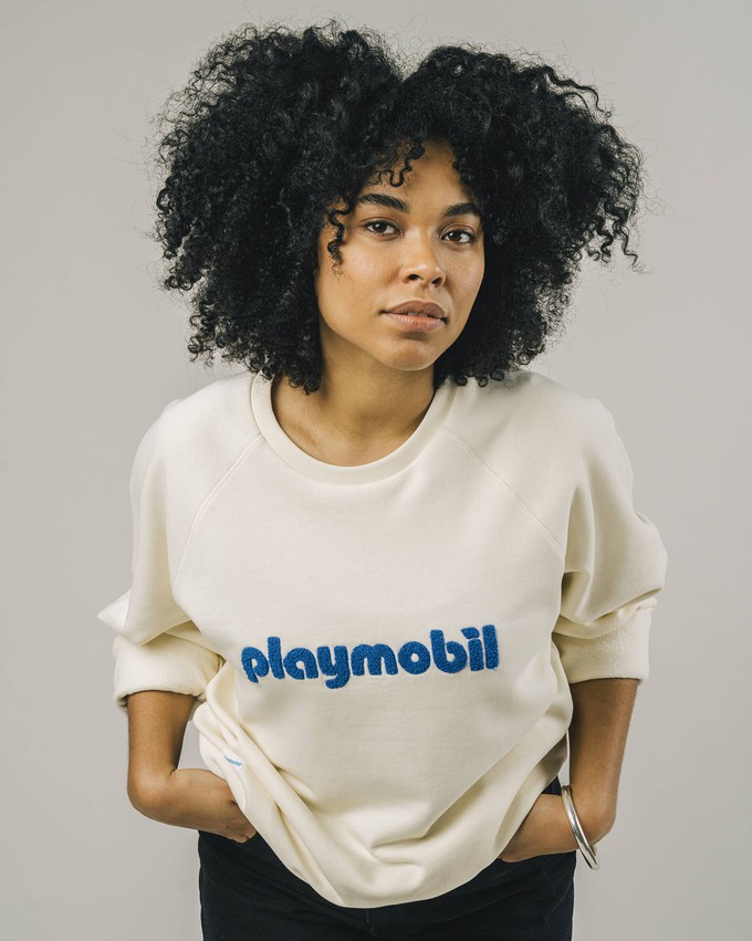 Playmobil Logo Sweatshirt Ecru from Brava Fabrics