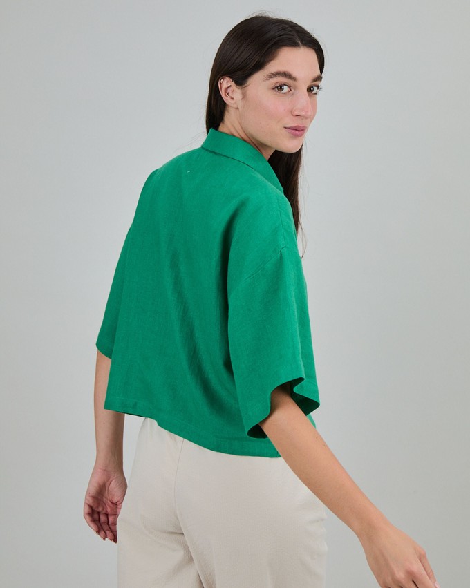 Boxy Squared Blouse Green from Brava Fabrics