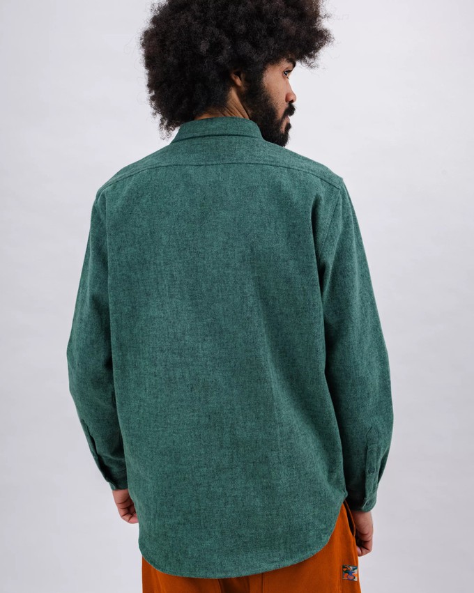Pizza Flannel Overshirt Green from Brava Fabrics
