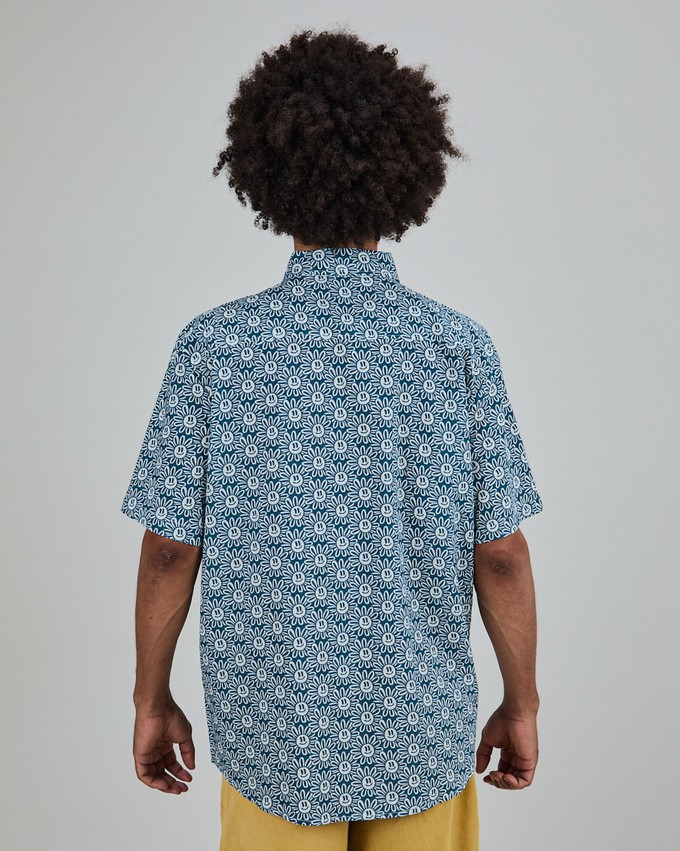 Asis Percales Daisy Boxy Shirt Blue from Brava Fabrics