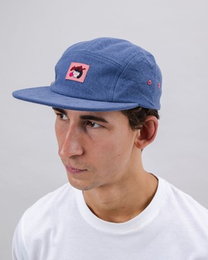 Cotton 5 Panel Cap Blue from Brava Fabrics