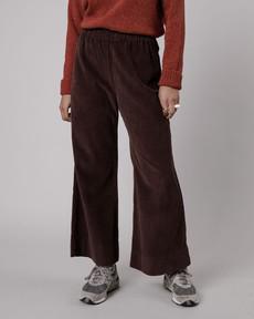 Wide Leg Corduroy Pants Brown via Brava Fabrics