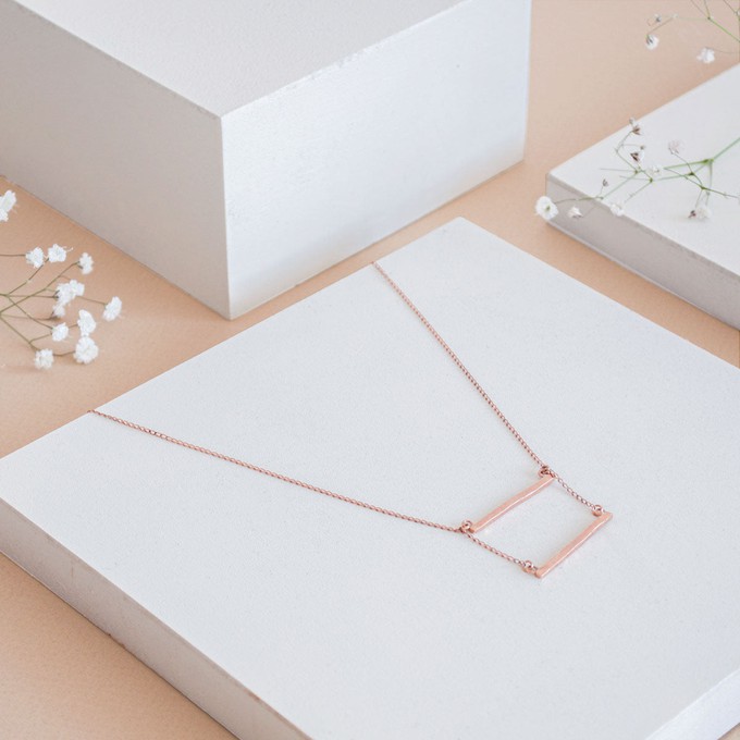 PATRICIA Rosegold Necklace Hammered from Cano