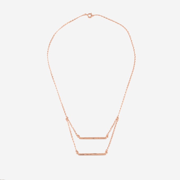 PATRICIA Rosegold Necklace Hammered from Cano