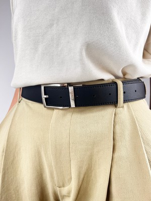 Reverse reversible belt – Black/Camel from CANUSSA