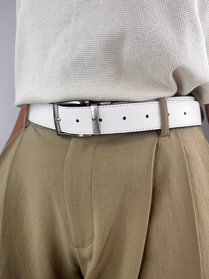 Reverse reversible belt – White/Chocolate from CANUSSA