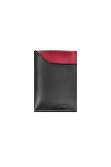 Slim card holder - Black/Red via CANUSSA
