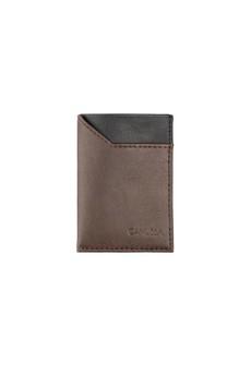 Slim card holder - Brown/Black via CANUSSA