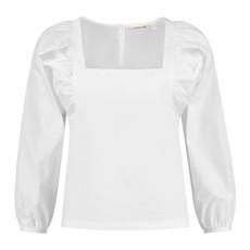 White Cotton Puff Sleeves top van Charlie Mary