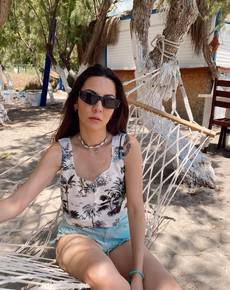 Safari Linen Crop Top via Chillax