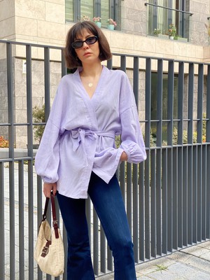 Alice Lilac Crinkle Gauze Kimono from Chillax