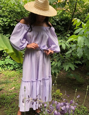 Alice Lilac Cotton Maxi Dress from Chillax
