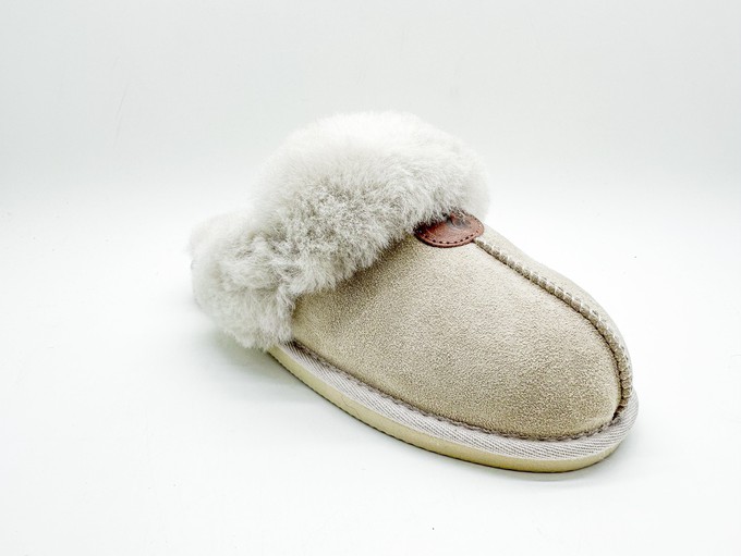 thies 1856 ® Sheepskin Slipper grey cream (W) from COILEX