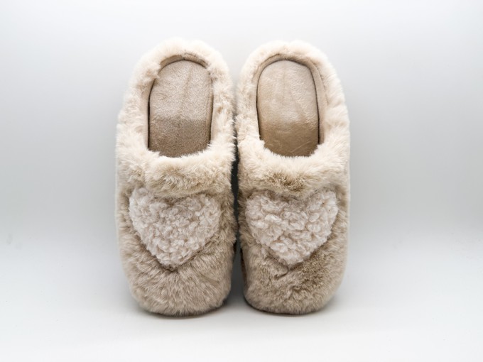 tthies 1856 ® Rec Teddy Heart Slipper vegan off white from COILEX
