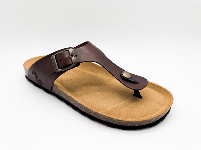 thies 1856 ® Eco Leather Thong Sandal dark brown (W/M/X) from COILEX