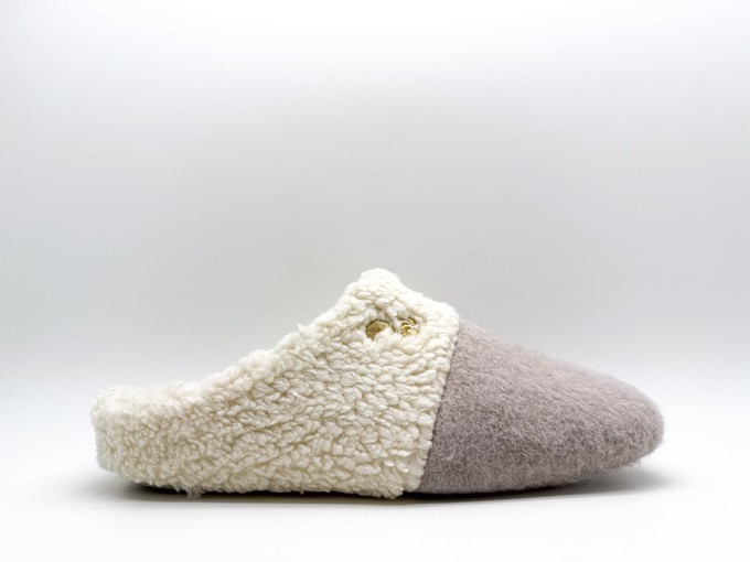 thies 1856 ® Organic Teddy Mix Slipper taupe from COILEX