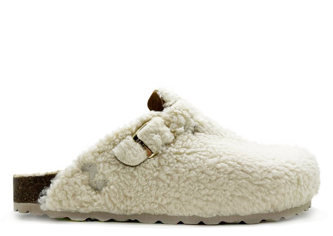 thies 1856 ® Eco Teddy Clog vegan off white (W/X) from COILEX