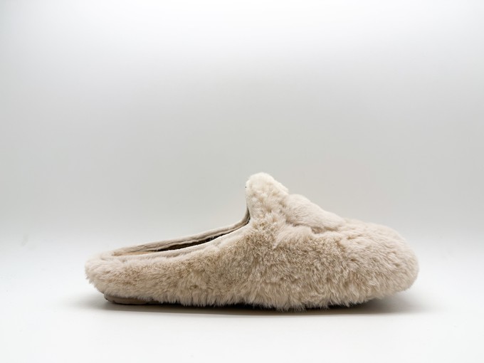 thies 1856 ® Rec Fluffy Heart Slipper vegan beige from COILEX