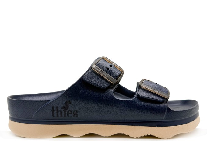 thies 1856 ® Ecofoam Double Sandal vegan midnight blue beige from COILEX