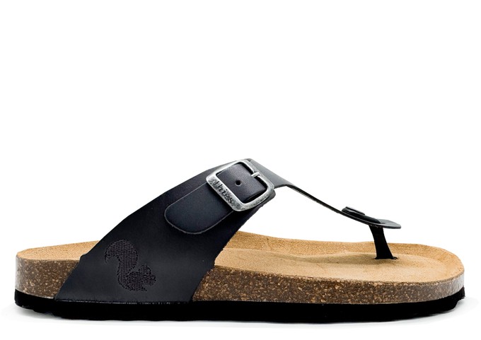 thies 1856 ® Eco Leather Thong Sandal charcoal (W/M/X) from COILEX