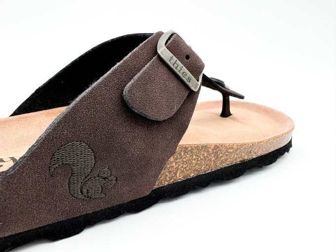 thies 1856 ® Eco Bio Thong Sandal vegan dark brown from COILEX