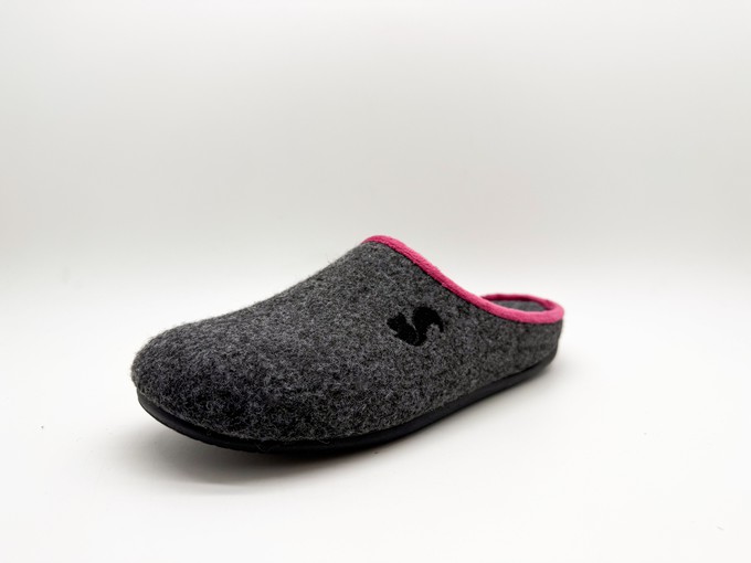 thies 1856 ® PET Piping Slipper vegan dark grey from COILEX
