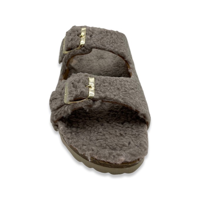 thies 1856 ® Eco Teddy Sandal vegan taupe (W/X) from COILEX