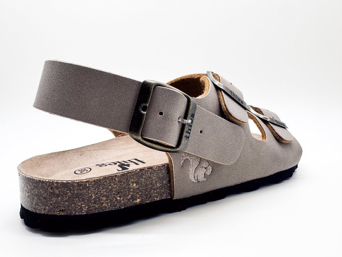 thies 1856 ® Eco Bio Backstrap Sandal vegan elephant grey from COILEX