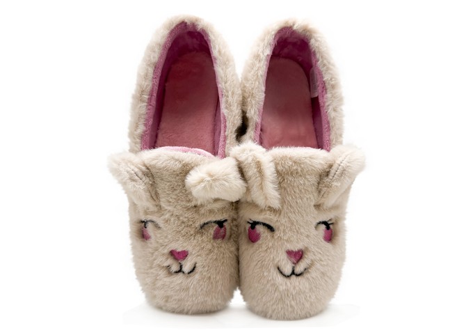 thies 1856 ® Rec Rabbit Closed Slipper vegan beige from COILEX