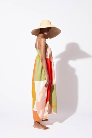 IRIS ABSTRACT DRESS TERACCOTTA from Cool and Conscious