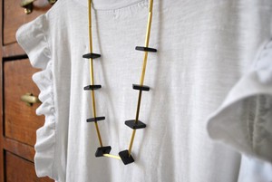 ETHNO brass and slate necklace. from Cool and Conscious