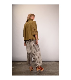 Birdy English Broderie Blouse Khaki from Cool and Conscious