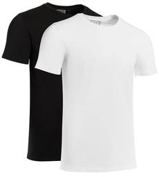 Double pack T-Shirt out of Organic Cotton - Brilliant White & Black via COREBASE