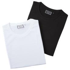 Double pack T-Shirt out of Organic Cotton - Brilliant White & Black van COREBASE