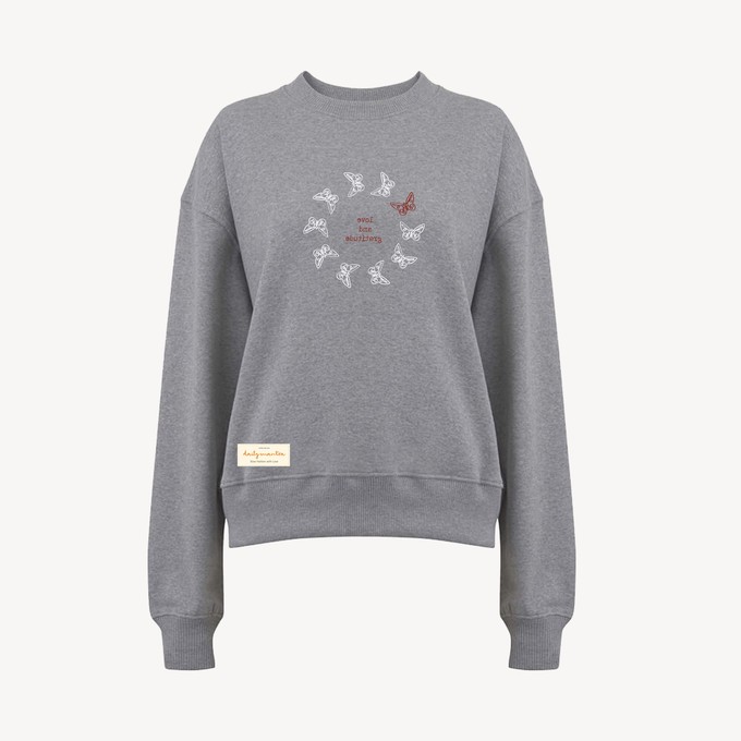 100% biologisch katoenen dames sweater – LOVE AND GRATITUDE – Daily Mantra from Daily Mantra