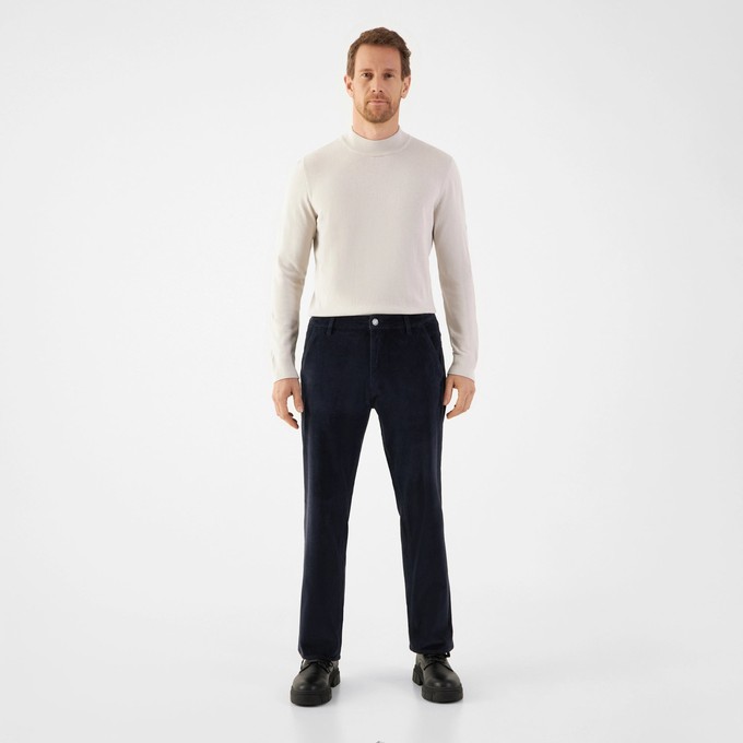 MANE Relaxed Straight Corduroy - French - Dark Navy - Menswear from DAWN Denim