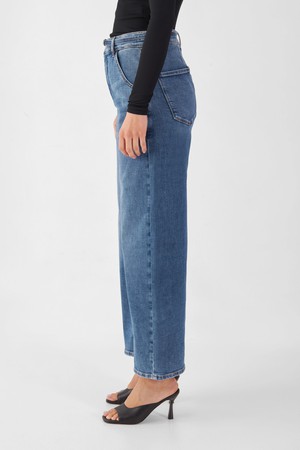 BLINK High Waist Culotte Jeans - Vintage Blue from DAWN Denim