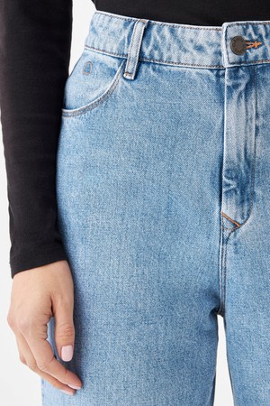 DAWN Wide Straight Cropped Non-Stretch - Minimal - Light Blue from DAWN Denim